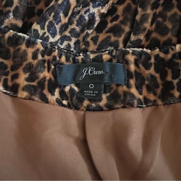 J.Crew Brown Leopard Print Velvet Wrap Dress - Picture 9 of 12